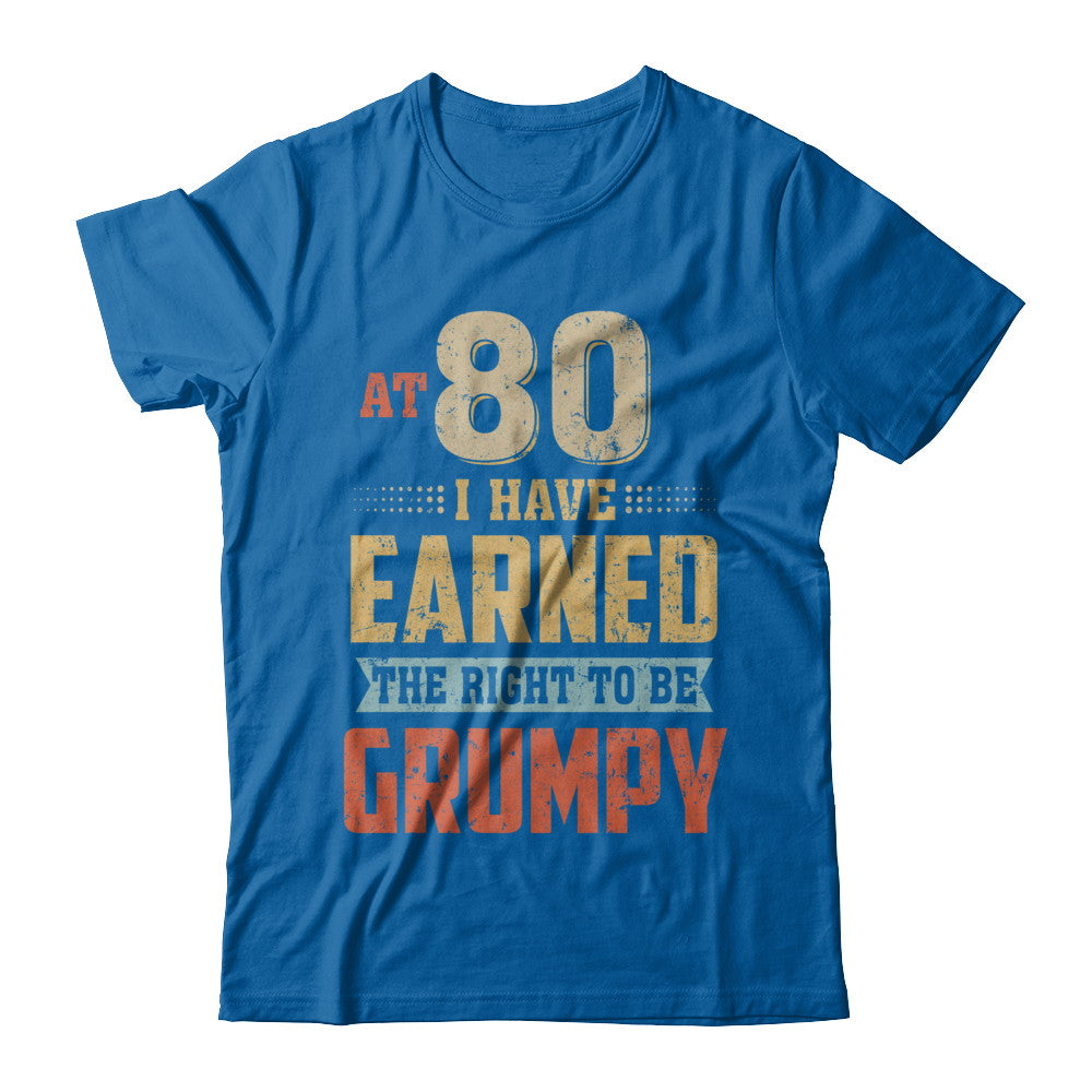 Vintage The Right To Be Grumpy 80th 1942 Birthday Gift T-Shirt & Hoodie | Teecentury.com