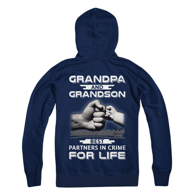 Grandpa And Grandson Best Partners In Crime For Life T-Shirt & Hoodie | Teecentury.com