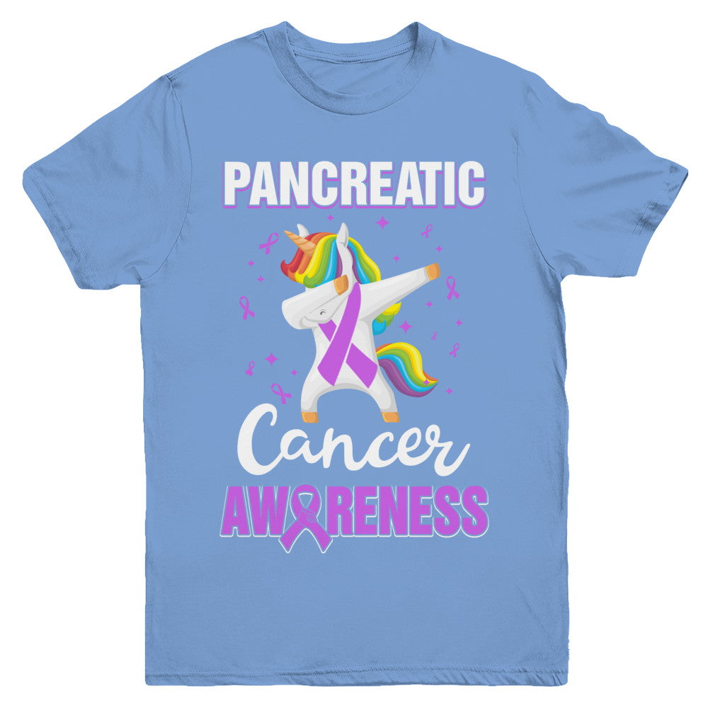 Inspirational Pancreatic Cancer Awareness Unicorn Support Youth Youth Shirt | Teecentury.com