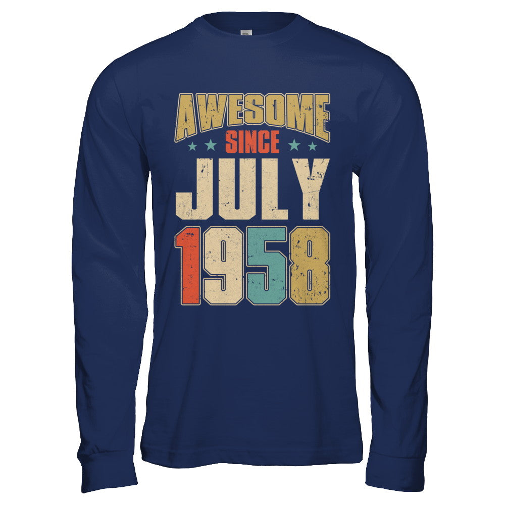 Vintage Retro Awesome Since July 1958 64th Birthday T-Shirt & Hoodie | Teecentury.com