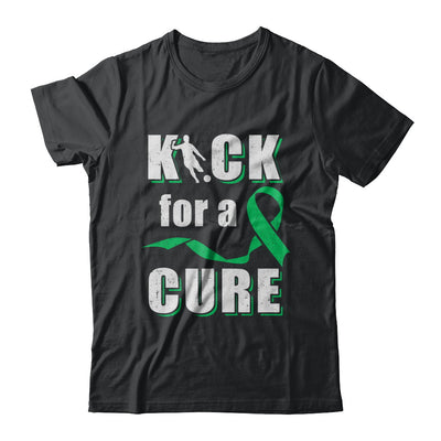 Kick For A Cure Soccer Green Liver Cancer Lymphoma Awareness T-Shirt & Hoodie | Teecentury.com