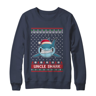 Santa Hat Uncle Shark Ugly Christmas Sweater T-Shirt & Sweatshirt | Teecentury.com