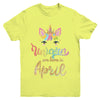 Cute Unicorns Are Born In April Birthday Gift Youth Youth Shirt | Teecentury.com