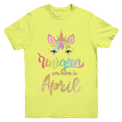 Cute Unicorns Are Born In April Birthday Gift Youth Youth Shirt | Teecentury.com