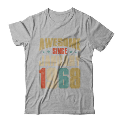 Vintage Retro Awesome Since January 1968 54th Birthday T-Shirt & Hoodie | Teecentury.com