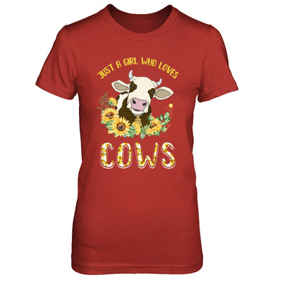 Just A Girl Who Loves Cows And Sunflowers T-Shirt & Hoodie | Teecentury.com