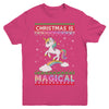 Christmas Is Magical Unicorn Ugly Christmas Sweater Youth Youth Shirt | Teecentury.com