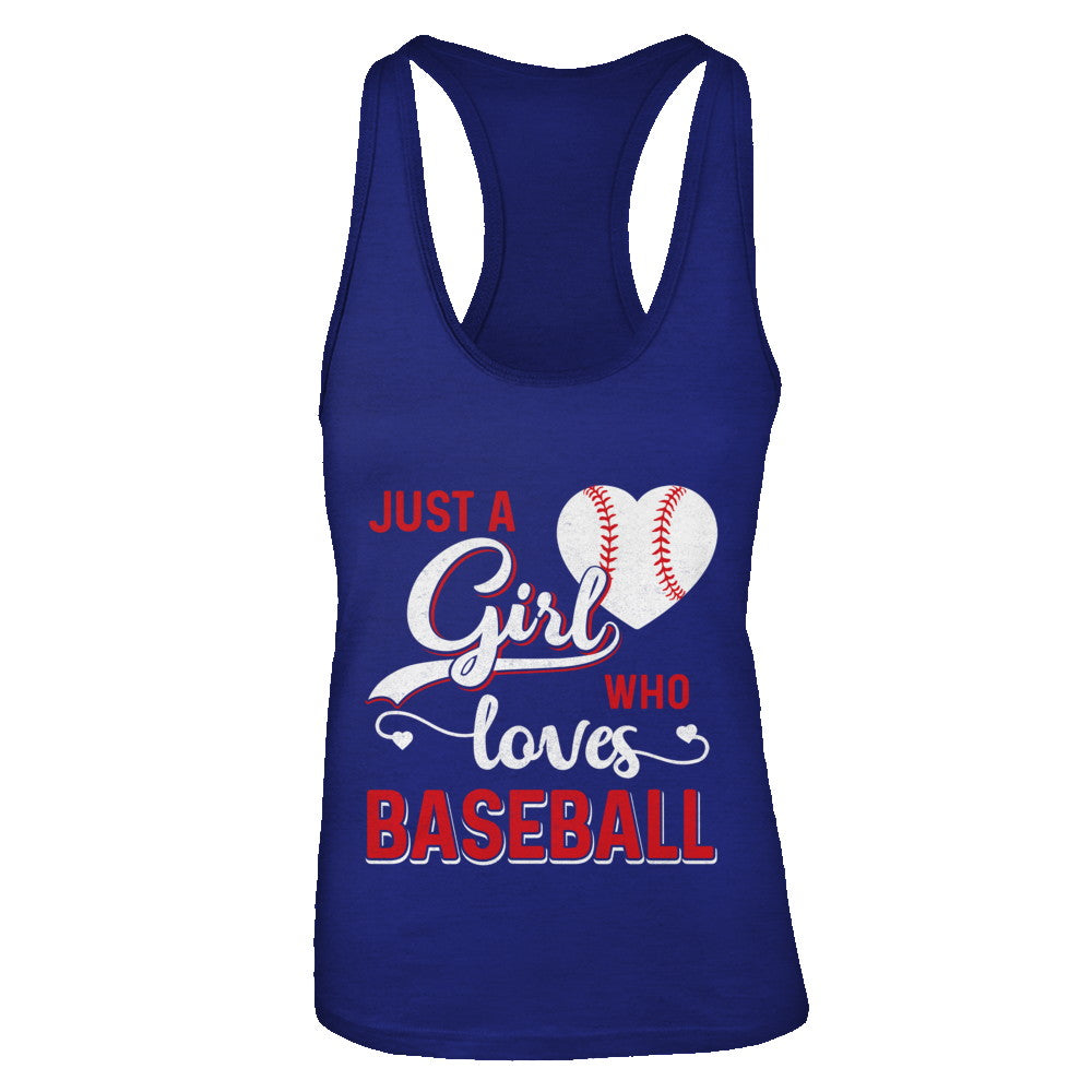 Just A Girl Who Loves Baseball T-Shirt & Tank Top | Teecentury.com