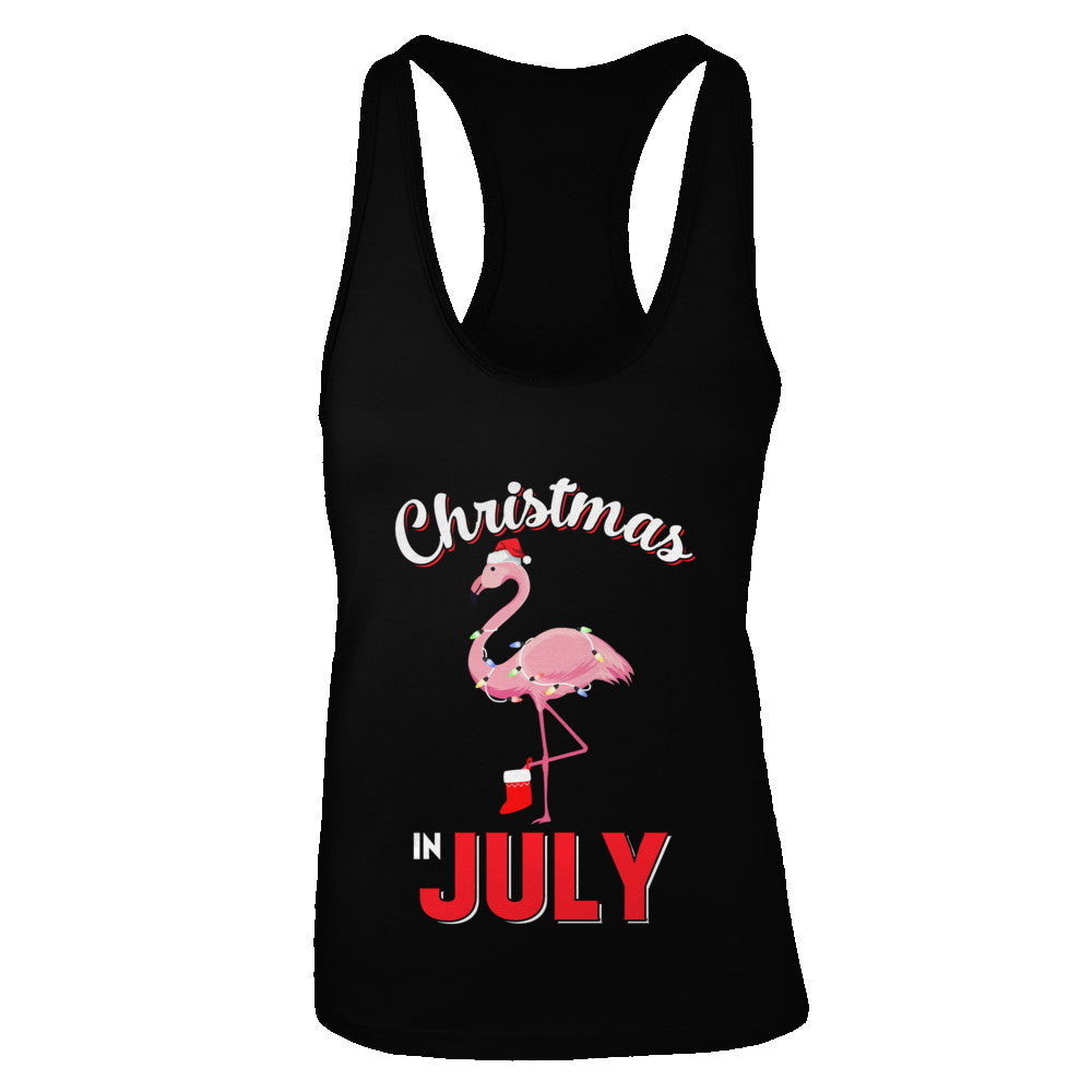 Funny Party X-Mas Flamingo Christmas In July T-Shirt & Tank Top | Teecentury.com