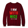 I'm With Nice Matching Christmas Couple Pajamas T-Shirt & Sweatshirt | Teecentury.com