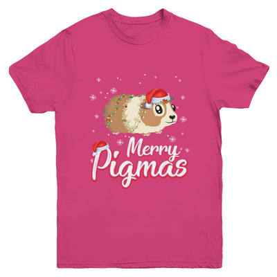 Merry Pigmas Funny Guinea Pig Santa Hat Christmas Gift Youth Youth Shirt | Teecentury.com