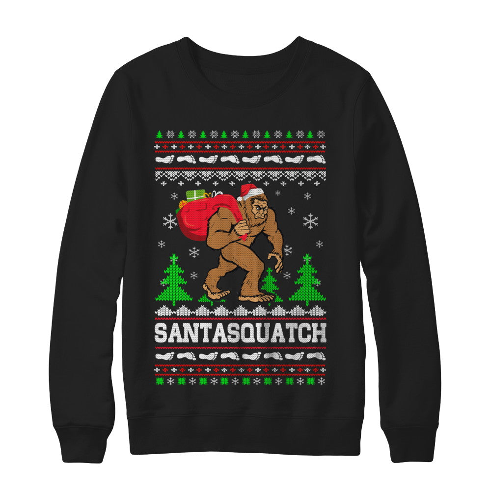 Funny Santasquatch Bigfoot Ugly Christmas Sweater Gift T-Shirt & Sweatshirt | Teecentury.com