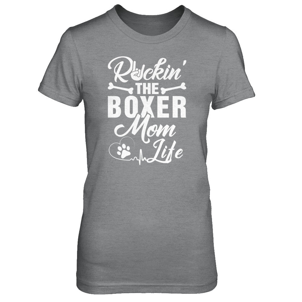 Rockin The Boxer Mom Life T-Shirt & Tank Top | Teecentury.com