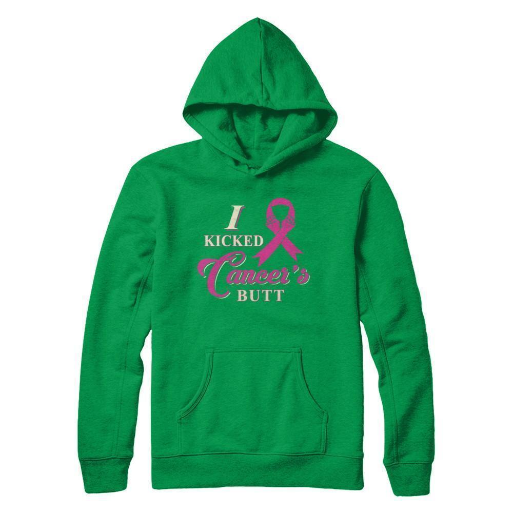 I Kicked Cancer's Butt Breast Cancer Survivor T-Shirt & Sweatshirt | Teecentury.com