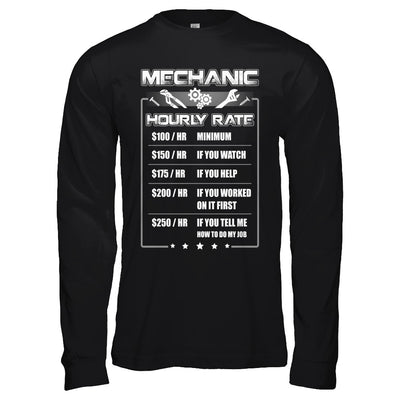 Funny Mechanic Hourly Rate T-Shirt & Hoodie | Teecentury.com