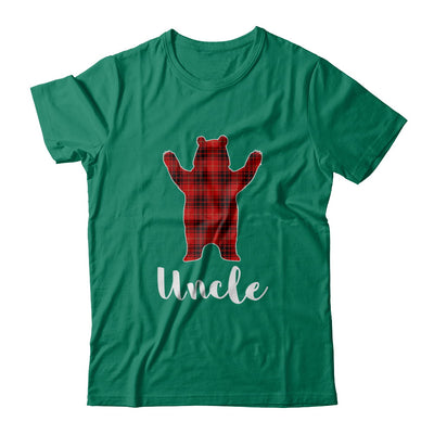 Red Uncle Bear Buffalo Plaid Family Christmas Pajamas T-Shirt & Sweatshirt | Teecentury.com