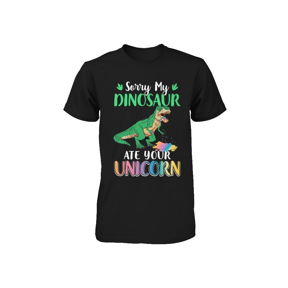 Sorry My Dinosaur Ate Your Unicorn T-Rex Youth Youth Shirt | Teecentury.com