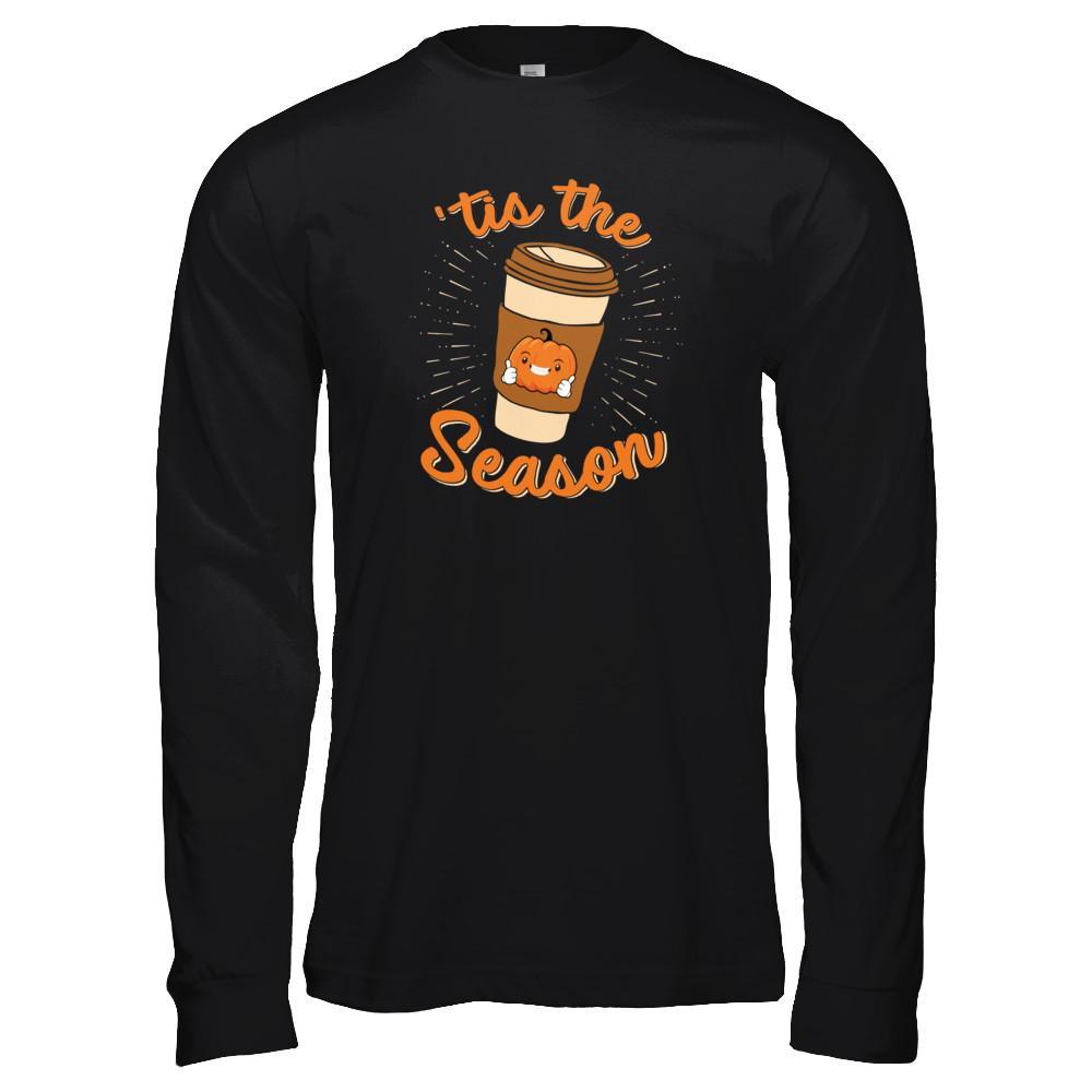 Autumn Fall Pumpkin Spice Coffee Tis The Season Mom T-Shirt & Tank Top | Teecentury.com