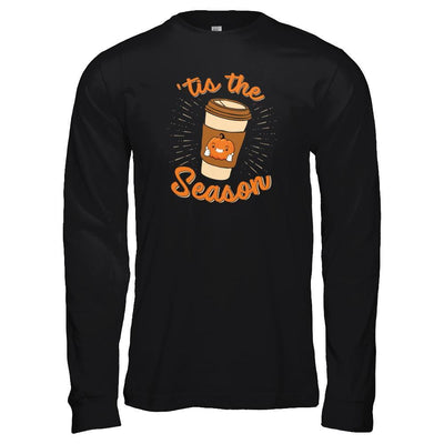 Autumn Fall Pumpkin Spice Coffee Tis The Season Mom T-Shirt & Tank Top | Teecentury.com