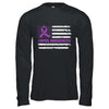 Purple Ribbon Lupus Awareness US Flag T-Shirt & Hoodie | Teecentury.com