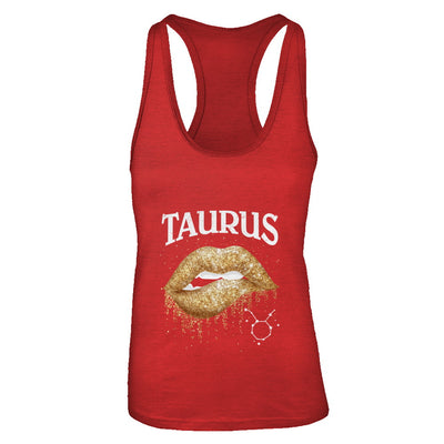 Taurus Zodiac April May Birthday Gift Golden Lipstick T-Shirt & Tank Top | Teecentury.com