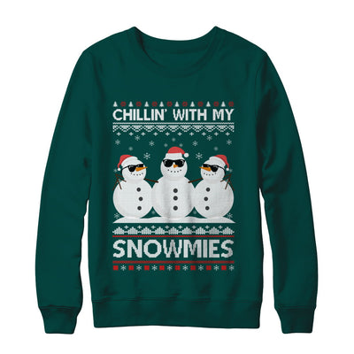 Chillin With My Snowmies Ugly Christmas Sweater T-Shirt & Sweatshirt | Teecentury.com