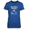 I'm A Simple Woman Coffee Pizza Lacrosse T-Shirt & Tank Top | Teecentury.com