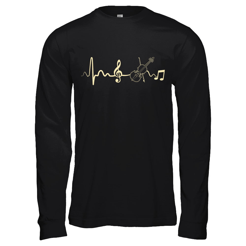Violin Viola Cello Heartbeat Musicia T-Shirt & Hoodie | Teecentury.com