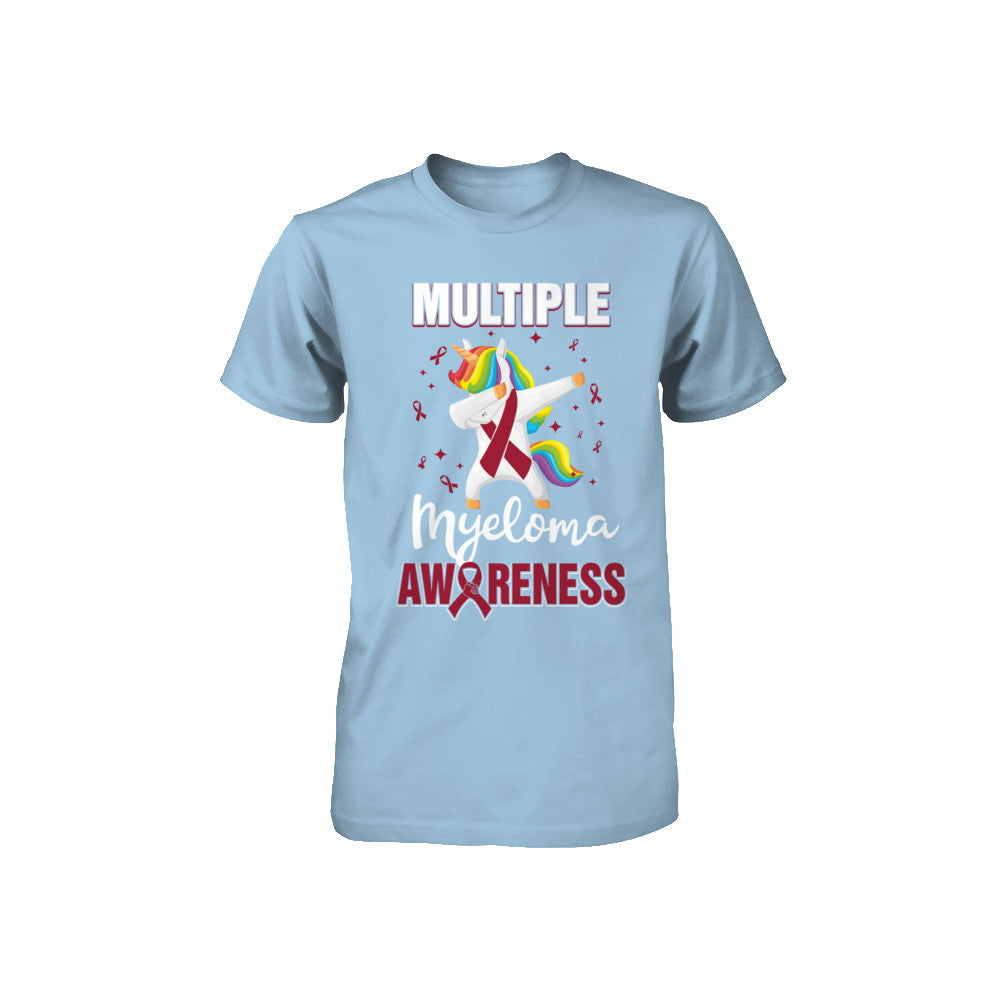 Inspirational Multiple Myeloma Awareness Unicorn Support Youth Youth Shirt | Teecentury.com