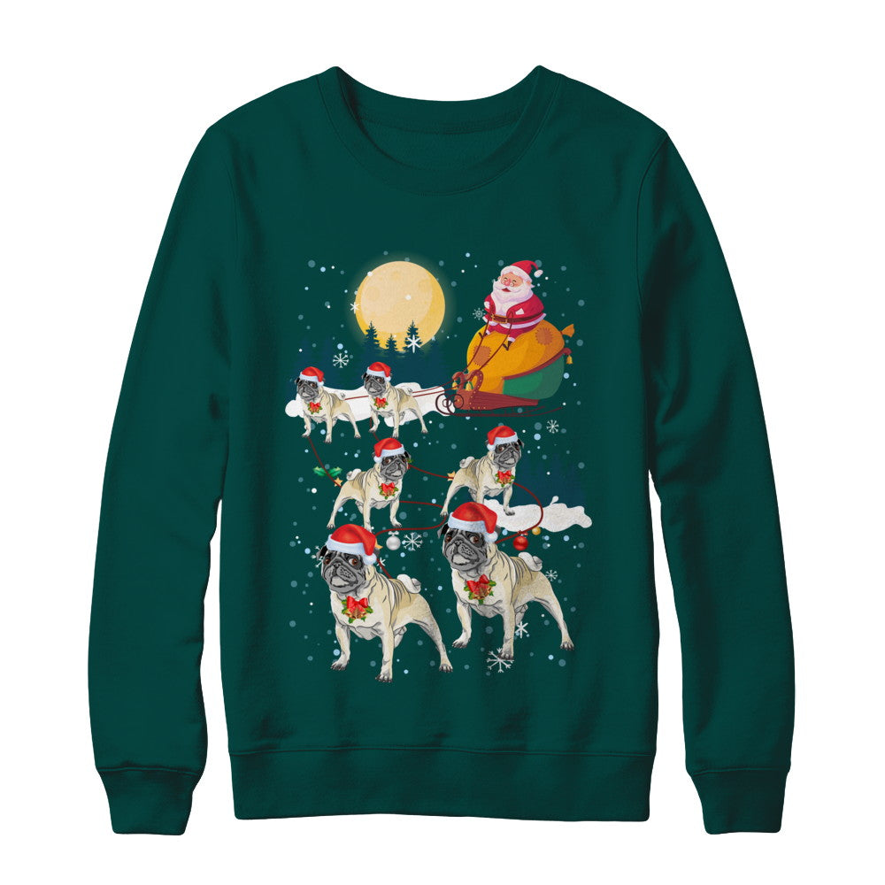 Dog Reindeer Pug Christmas Gift T-Shirt & Sweatshirt | Teecentury.com