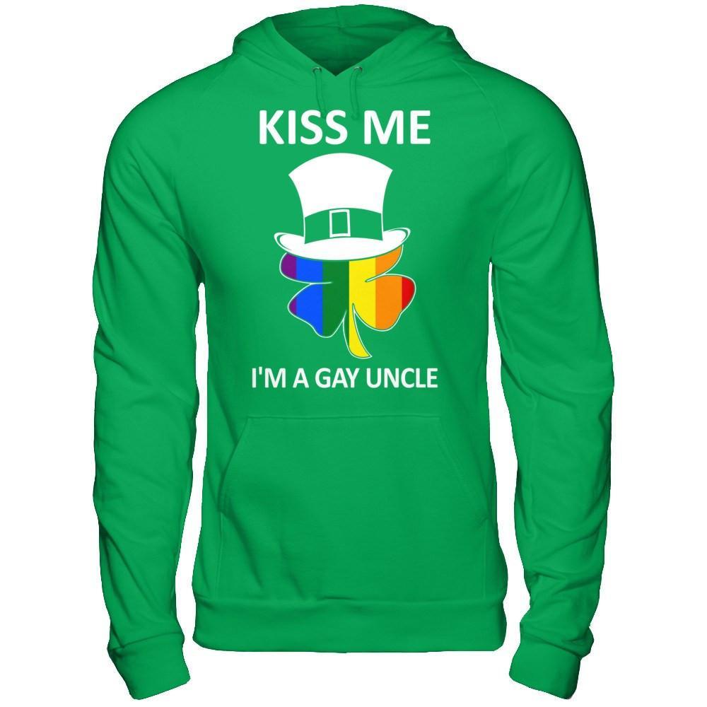 Kiss Me I'm A Gay Uncle Lgbt St Patrick's Day T-Shirt & Hoodie | Teecentury.com