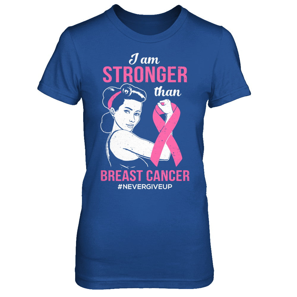 I Am Stronger Than Breast Cancer Awareness Support T-Shirt & Hoodie | Teecentury.com