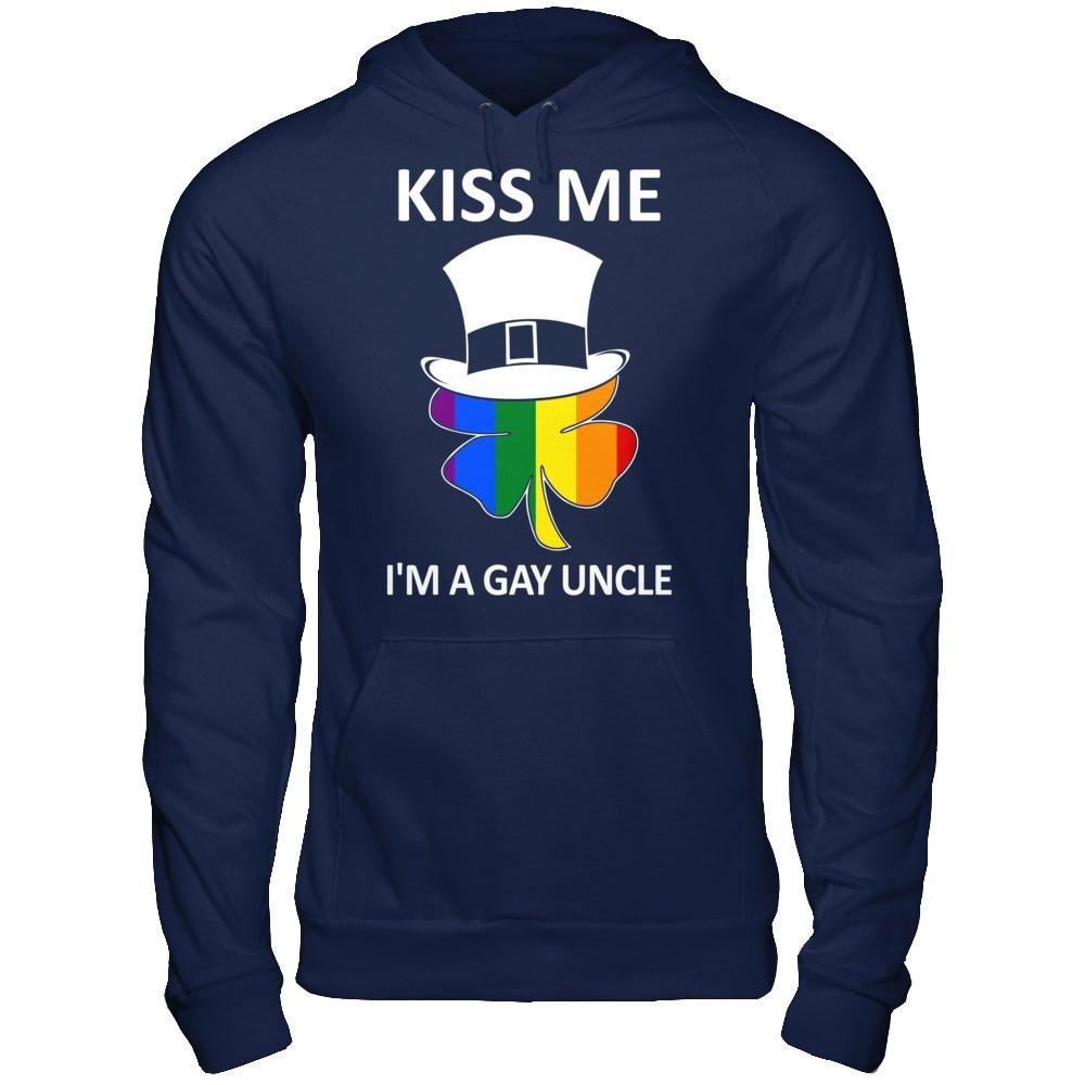 Kiss Me I'm A Gay Uncle Lgbt St Patrick's Day T-Shirt & Hoodie | Teecentury.com