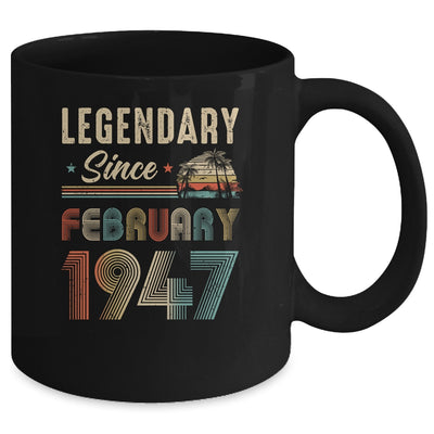 75 Years Old Legendary Since February 1948 75th Birthday Mug | teecentury