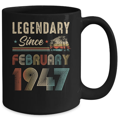 75 Years Old Legendary Since February 1948 75th Birthday Mug | teecentury