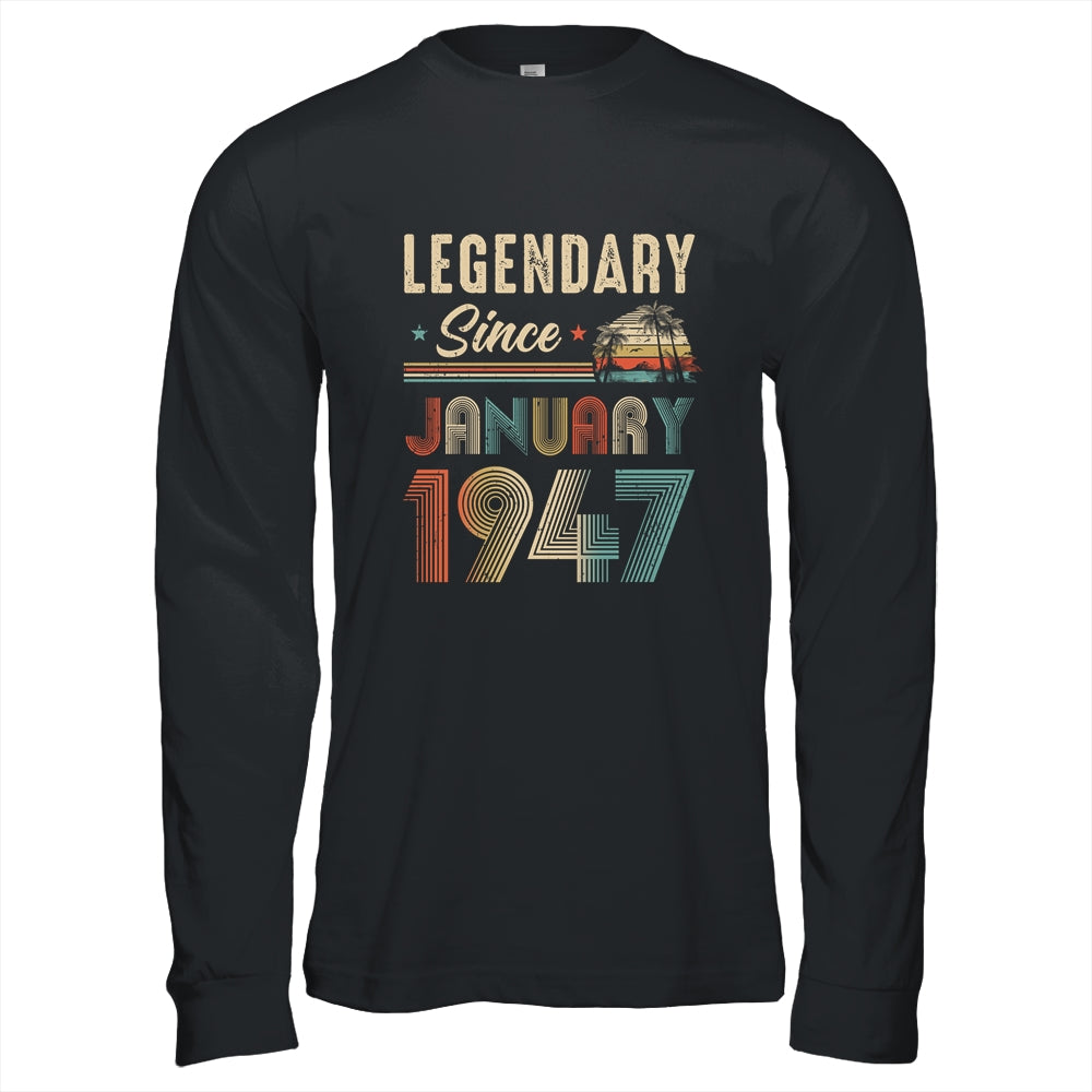 75 Years Old Legendary Since January 1948 75th Birthday Shirt & Hoodie | teecentury