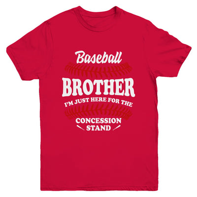 Baseball Brother I'm Just Here For The Concession Stand Youth Youth Shirt | Teecentury.com