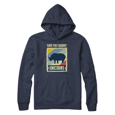 Vintage Retro Save The Chubby Unicorns Rhino T-Shirt & Hoodie | Teecentury.com