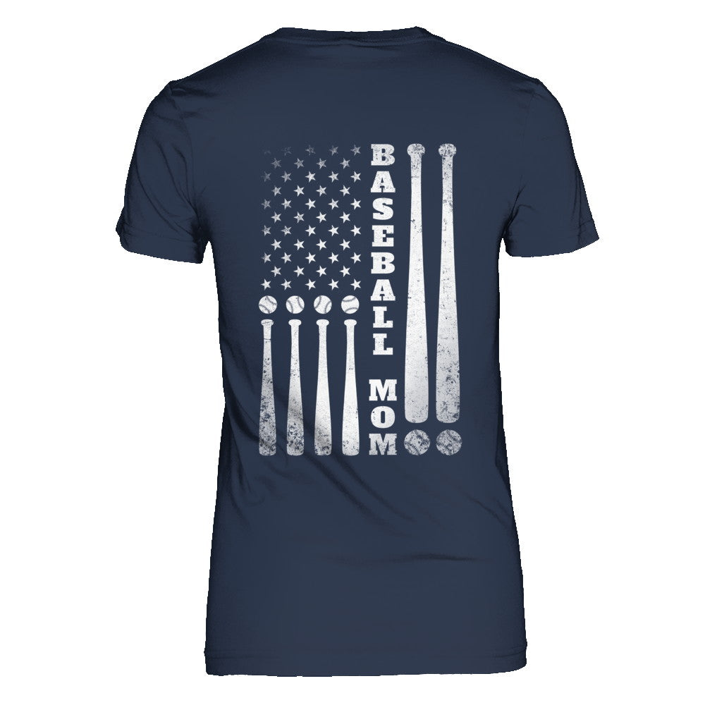 American Flag Vintage Baseball Mom Mother's Day T-Shirt & Hoodie | Teecentury.com