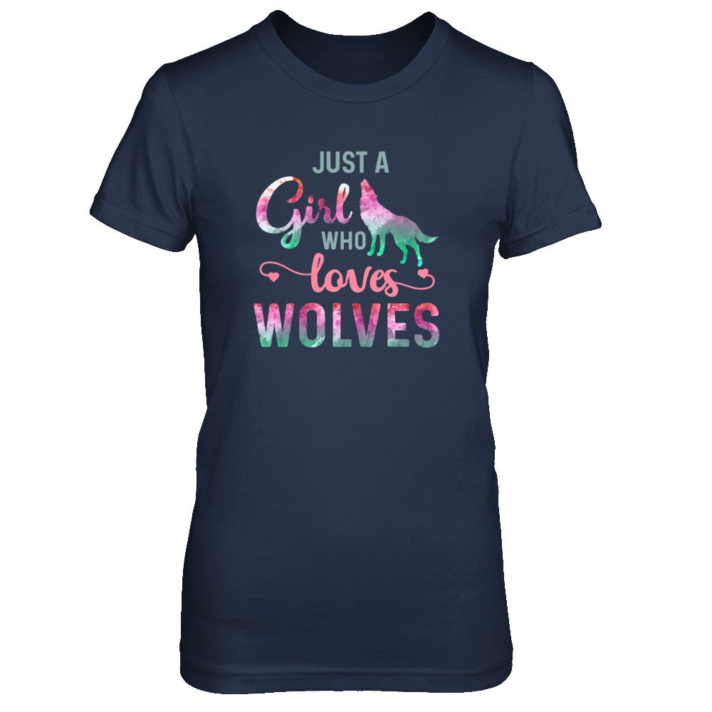 Just A Girl Who Loves Wolves Wolf Lover T-Shirt & Tank Top | Teecentury.com