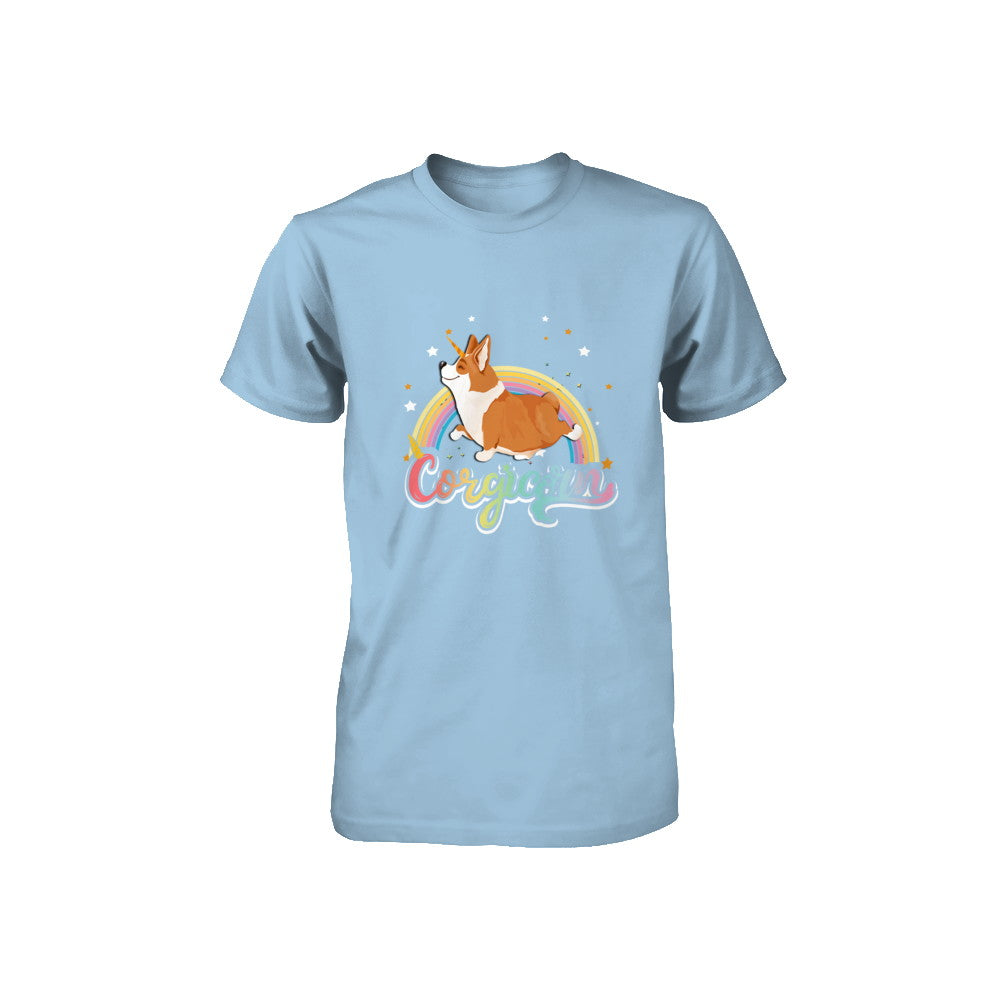 Corgicorn Corgi Unicorn Kids Space Galaxy Rainbow Youth Youth Shirt | Teecentury.com