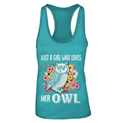 Just A Girl Who Loves Her Owl T-Shirt & Tank Top | Teecentury.com