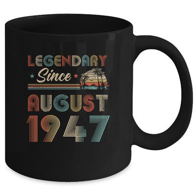 75th Birthday 75 Years Old Legendary Since August 1947 Mug Coffee Mug | Teecentury.com