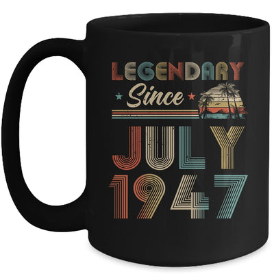 75th Birthday 75 Years Old Legendary Since July 1947 Mug Coffee Mug | Teecentury.com