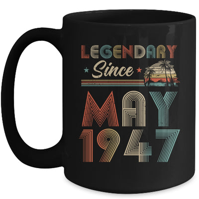 75th Birthday 75 Years Old Legendary Since May 1947 Mug Coffee Mug | Teecentury.com