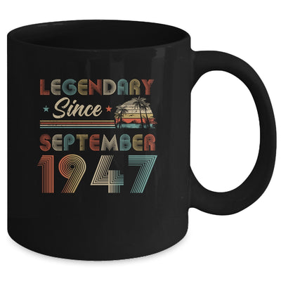 75th Birthday 75 Years Old Legendary Since September 1947 Mug Coffee Mug | Teecentury.com