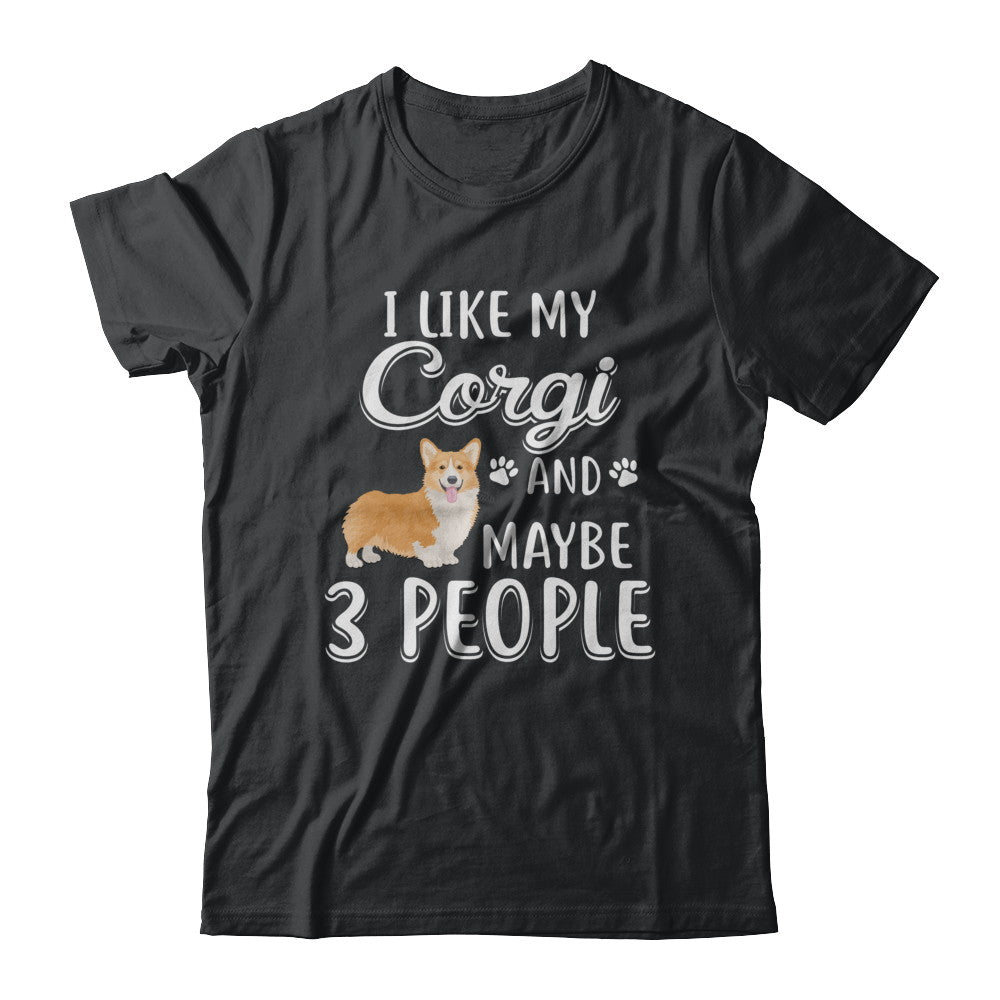 I Like My Corgi And Maybe 3 People T-Shirt & Hoodie | Teecentury.com