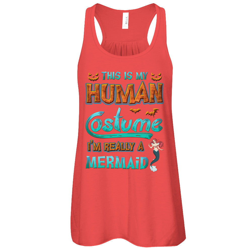 Mermaid Halloween My Human Costume I'm Really A Mermaid T-Shirt & Tank Top | Teecentury.com