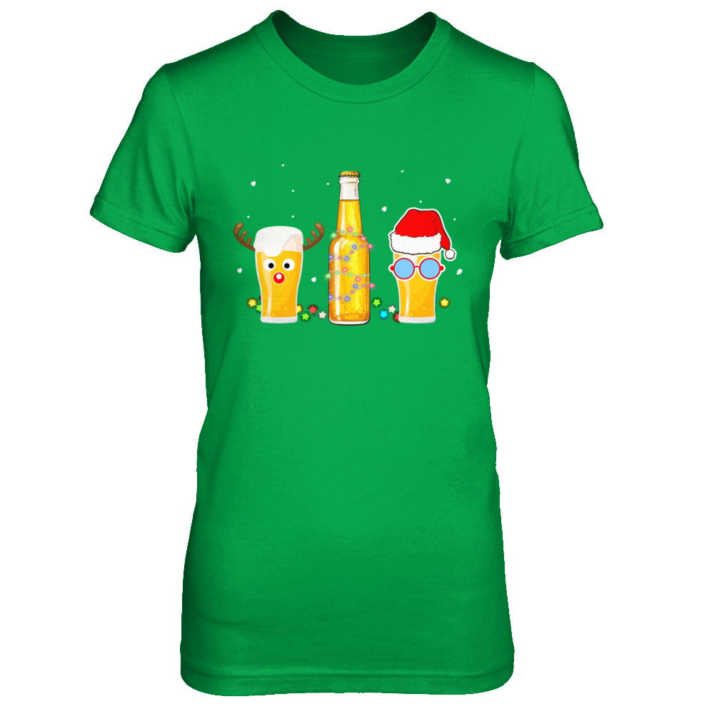 Xmas Merry Christmas Drinking Beer Gift T-Shirt & Sweatshirt | Teecentury.com