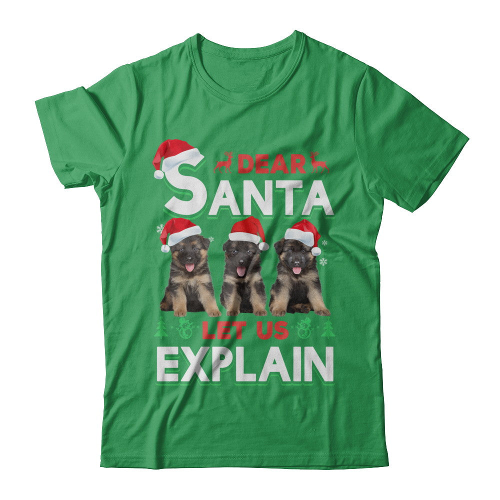 Dear Santa Funny German Shepherd Puppies Christmas Gift T-Shirt & Hoodie | Teecentury.com
